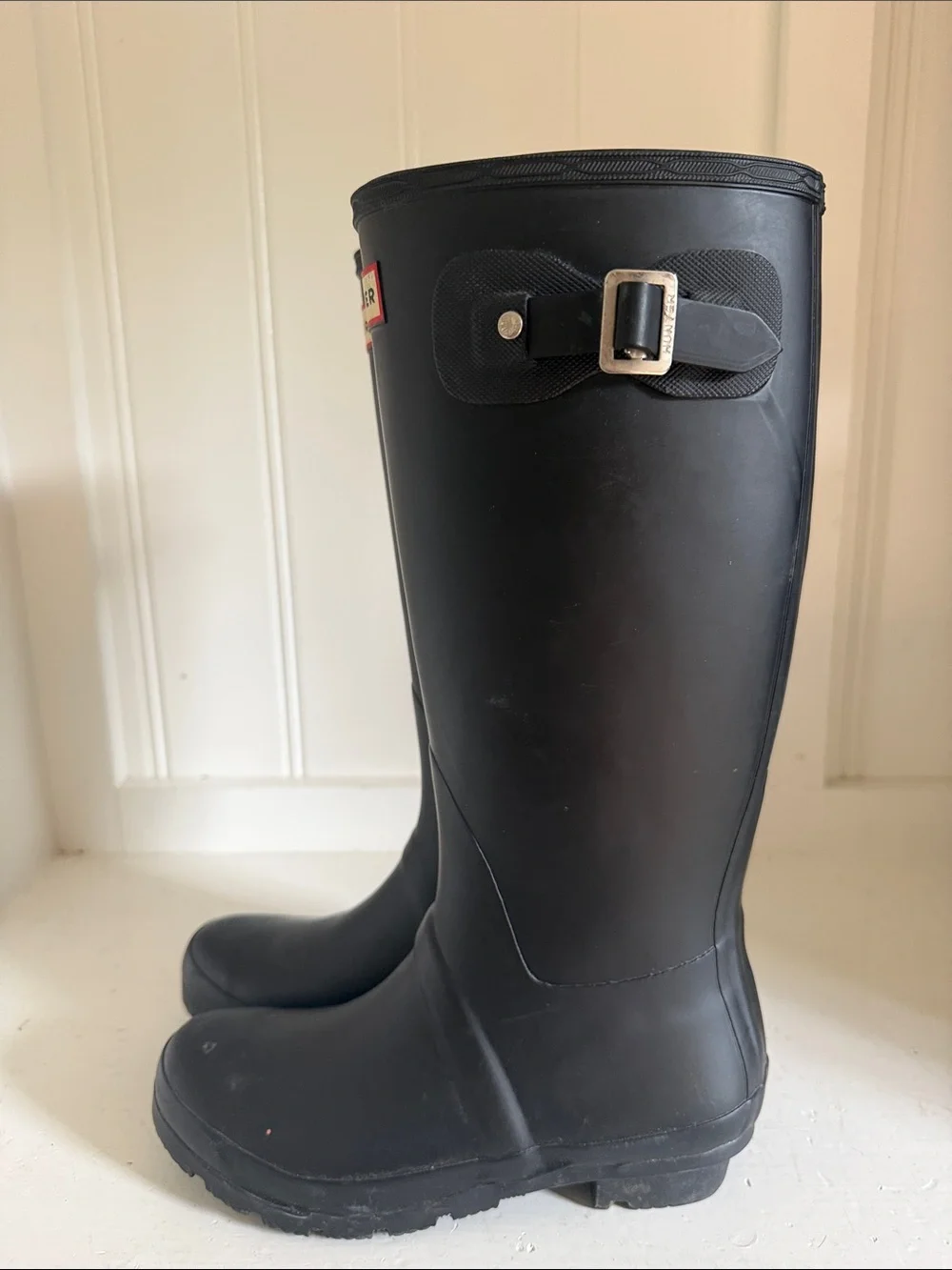 Hunter Tall Black Rain Boots US 7